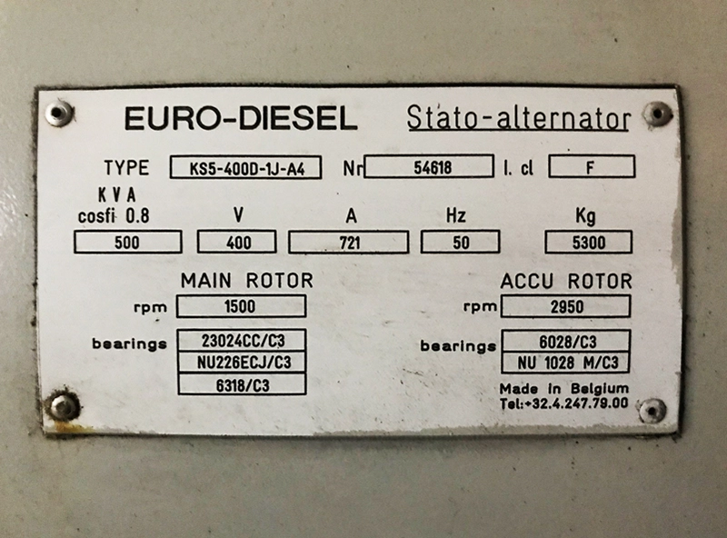 Euro Diesel Deutz Diesel Generator 550kVA for sale