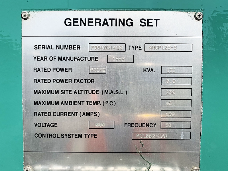 Cummins Diesel Generator 131kVA