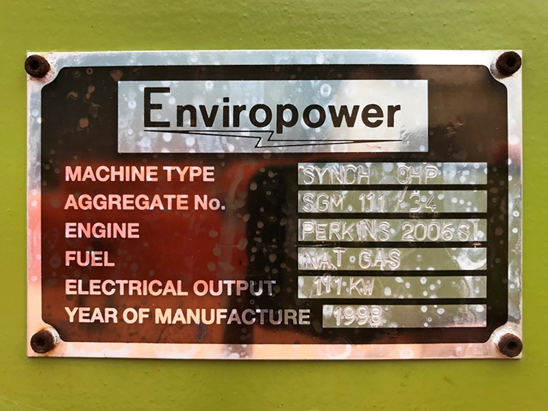 Enviropower Perkins Diesel Generator 138kVA